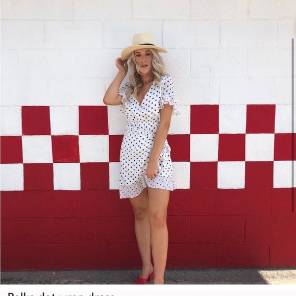 Polka Dot Wrap Dress - Picture 2 of 2
